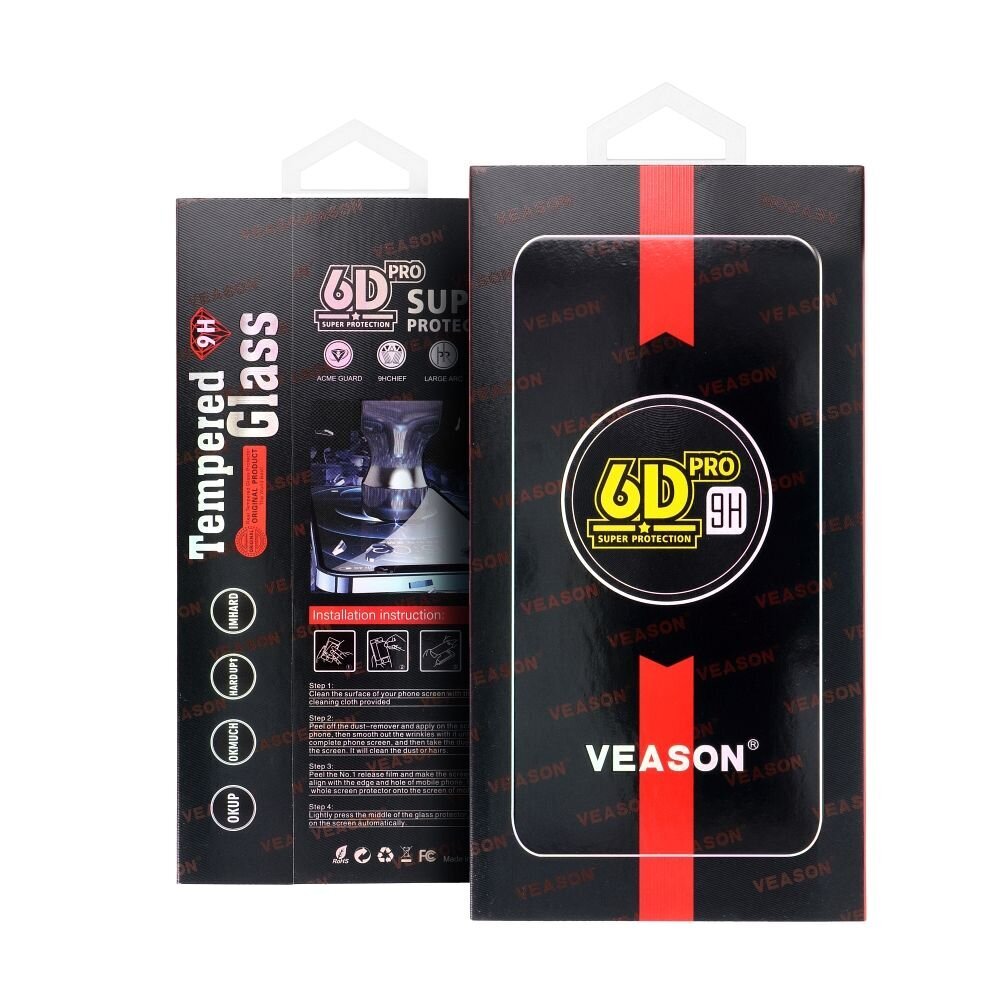 Veason 6D Pro Tempered Glass цена и информация | Apsauginės plėvelės telefonams | pigu.lt