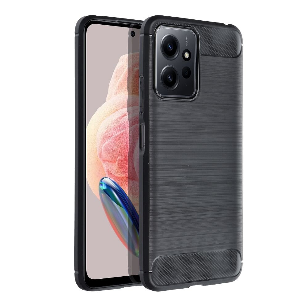 CARBON Case for XIAOMI Redmi NOTE 12 5G black kaina ir informacija | Auto reikmenys | pigu.lt