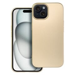 Metallic Чехол для Iphone 15, золото цена и информация | Чехлы для телефонов | pigu.lt