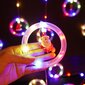 Kalėdinės lemputės su 10 apskritimų ir kalėdinėmis dekoracijomis apskritimuose, 3m, 120 LED, LIVMAN XY-006 kaina ir informacija | Girliandos | pigu.lt