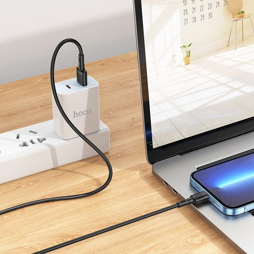 Hoco USB-C/Lightning, 1 m kaina ir informacija | Kabeliai ir laidai | pigu.lt