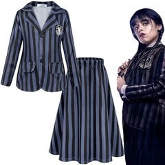 Kostiumas Wednesday Addams, 110 dydis kaina ir informacija | Karnavaliniai kostiumai | pigu.lt