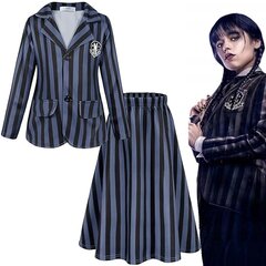 Kostiumas Wednesday Addams, 150 dydis kaina ir informacija | Karnavaliniai kostiumai | pigu.lt