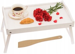 Pusryčių staliukas, baltas kaina ir informacija | Virtuvės įrankiai | pigu.lt