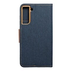 CANVAS Book case for SAMSUNG S21 FE navy blue kaina ir informacija | Kalendoriai, darbo knygos | pigu.lt