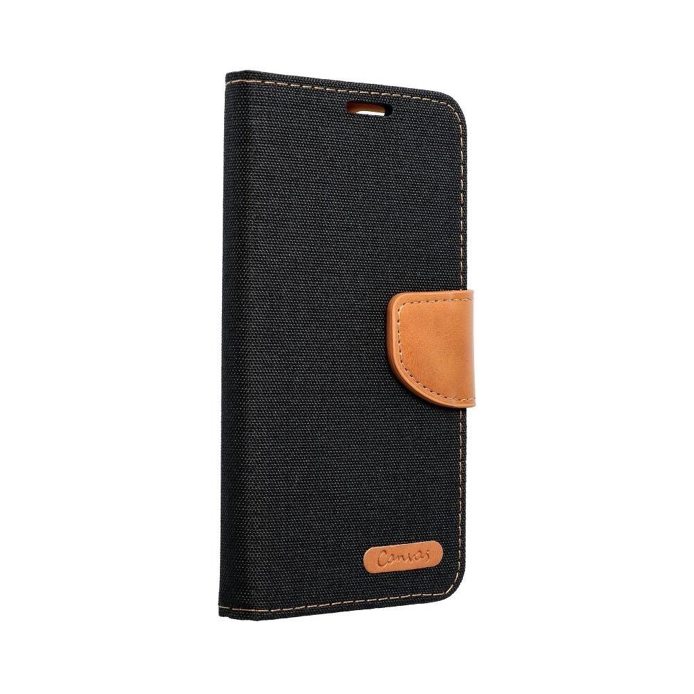 CANVAS Book case for SAMSUNG A21s black kaina ir informacija | Kalendoriai, darbo knygos | pigu.lt