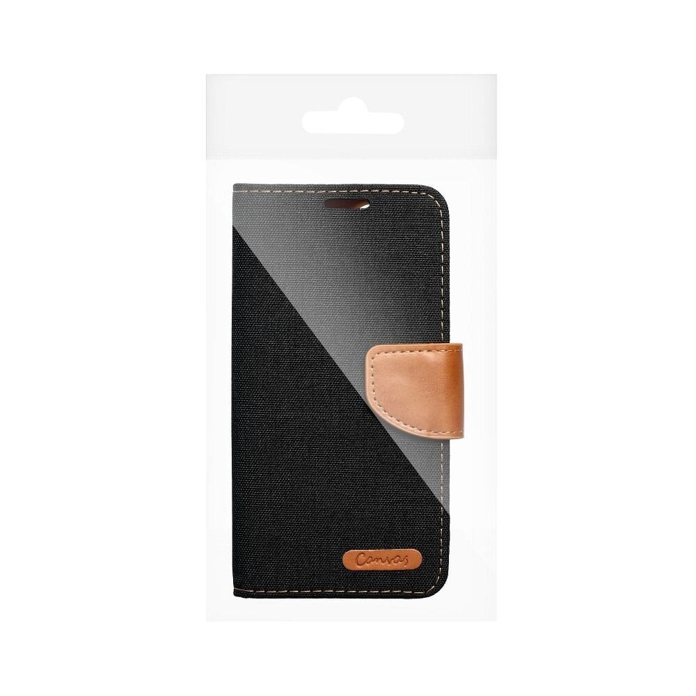 CANVAS Book case for SAMSUNG A21s black kaina ir informacija | Kalendoriai, darbo knygos | pigu.lt