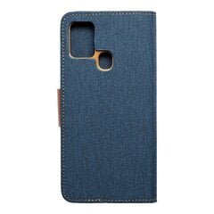 CANVAS Book case for SAMSUNG A21s navy blue цена и информация | Календари, ежедневники | pigu.lt