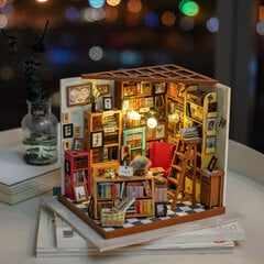 3D конструктор деревянная сборная миниатюра - румбокс Книжный магазинчик RB002e цена и информация | Конструкторы и кубики | pigu.lt