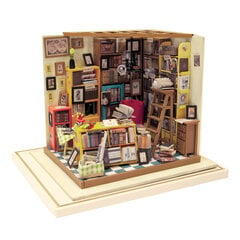 3D конструктор деревянная сборная миниатюра - румбокс Книжный магазинчик RB002e цена и информация | Конструкторы и кубики | pigu.lt