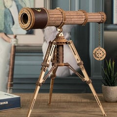 Конструктор деревянный 3D пазл - Монокулярный телескоп RK011e цена и информация | Конструкторы и кубики | pigu.lt