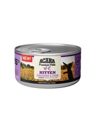 Acana Premium Pate Kitten для котят с курицей и рыбой, 24х85 г цена и информация | Консервы для кошек | pigu.lt