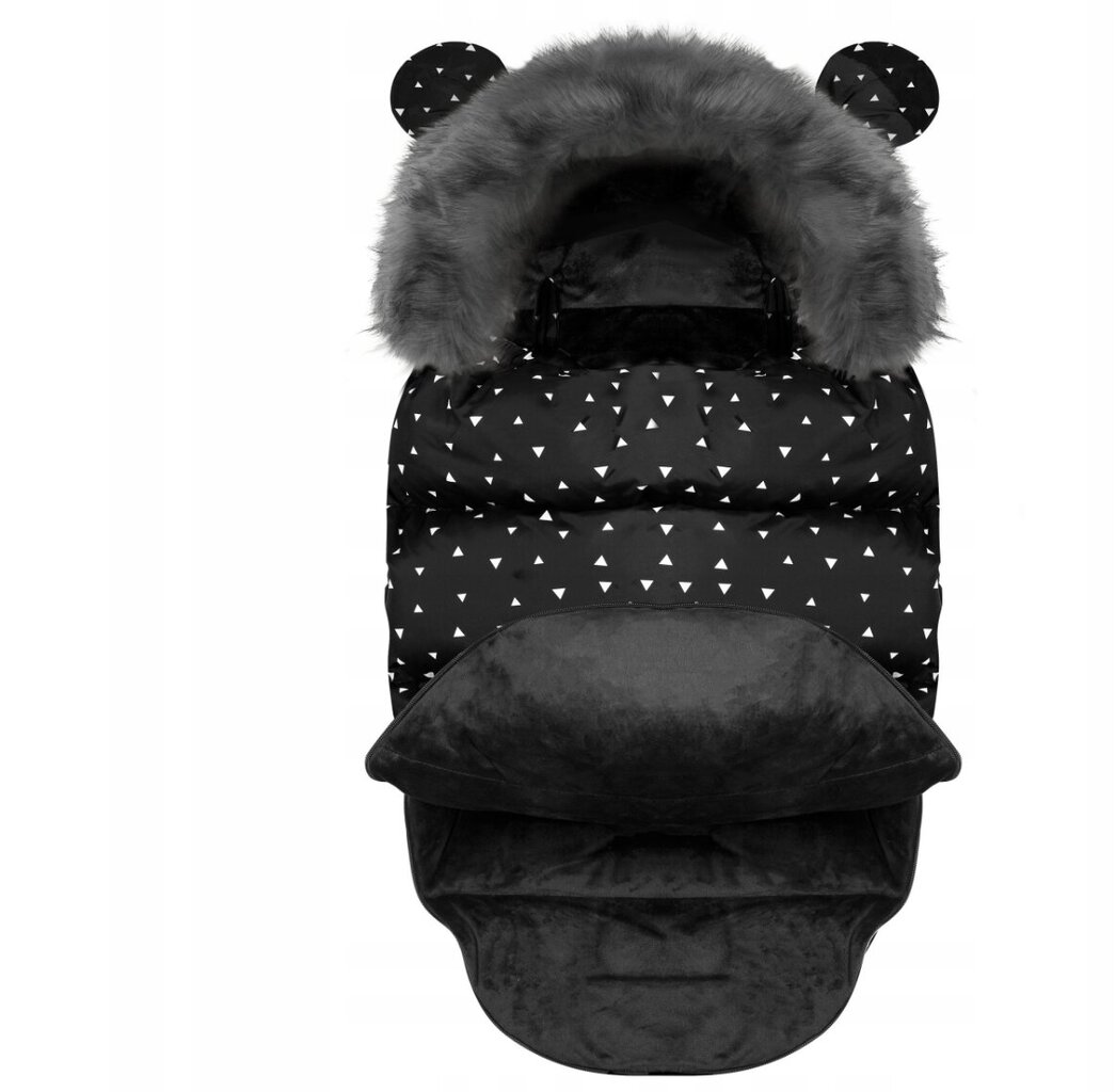 Žieminis miegmaišis-vokelis kūdikiui RicoKids, juodas/baltas, 95x48 cm kaina ir informacija | Vokeliai, miegmaišiai, pagalvės | pigu.lt