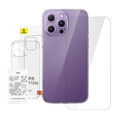 Clear Case Baseus iPhone 14 Pro Max+ tempered glass цена и информация | Чехлы для телефонов | pigu.lt