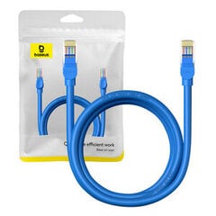 Round Cable Baseus Ethernet RJ45, Cat.6, 2m (blue) цена и информация | Кабели и провода | pigu.lt