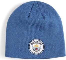 Puma kepurė berniukams Mcfc Fan Beanie Blue 024687 01, mėlyna цена и информация | Шапки, перчатки, шарфы для мальчиков | pigu.lt