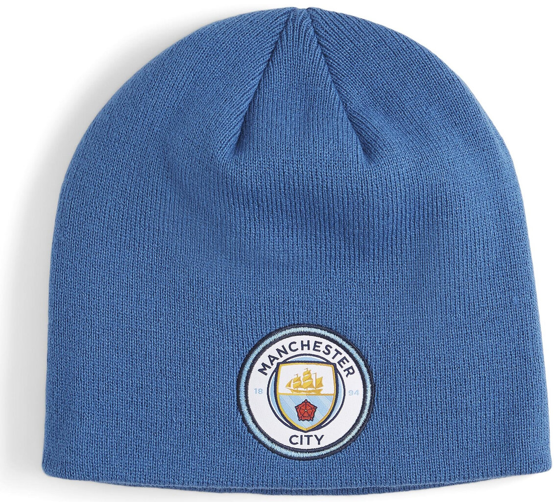 Puma kepurė berniukams Mcfc Fan Beanie Blue 024687 01, mėlyna kaina ir informacija | Kepurės, pirštinės, šalikai berniukams | pigu.lt