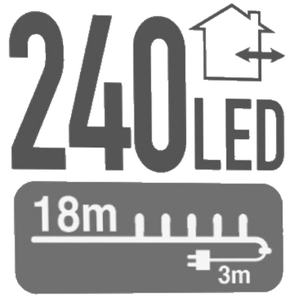 Kalėdinė girlianda, 240 LED, 18 m kaina ir informacija | Girliandos | pigu.lt