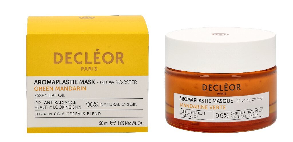 Veido kaukė Decleor Green Mandarin Aromaplastie Glow Booster Mask, 50 ml kaina ir informacija | Veido kaukės, paakių kaukės | pigu.lt