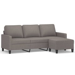 Trivietė sofa vidaXL, pilka цена и информация | Диваны | pigu.lt