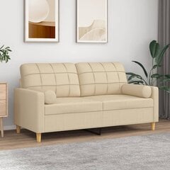 Sofa vidaXL, smėlio spalvos цена и информация | Диваны | pigu.lt
