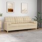 Trivietė sofa vidaXL, smėlio spalvos цена и информация | Sofos | pigu.lt