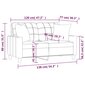 Sofa vidaXL, ruda kaina ir informacija | Sofos | pigu.lt