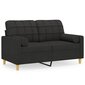 Sofa vidaXL, juoda цена и информация | Sofos | pigu.lt