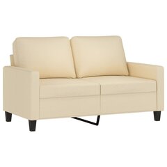 Dvivietė sofa vidaXL, smėlio spalvos kaina ir informacija | Sofos | pigu.lt