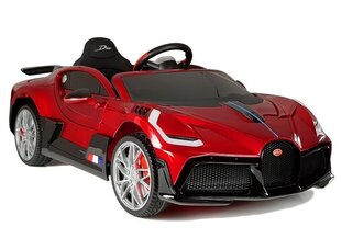 Одноместный электромобиль для детей Bugatti Divo, красный цена и информация | Электромобили для детей | pigu.lt