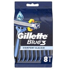 Skutimosi peiliukų rinkinys Gillette Blue 3 Comfort, 8 vnt kaina ir informacija | Skutimosi priemonės ir kosmetika | pigu.lt