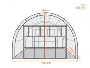 4x20 м Agronom 10мм цена и информация | Теплицы | pigu.lt