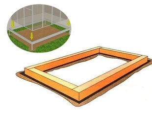 4x16 м Фундамент (деревянный ) цена и информация | Теплицы | pigu.lt