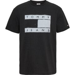 Tommy Hilfiger marškinėliai vyrams 83237, juodi цена и информация | Футболка мужская | pigu.lt