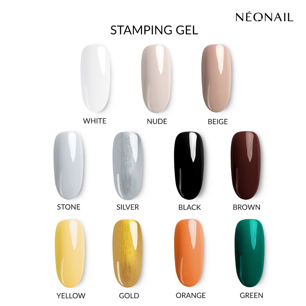 Štampavimo gelis dekoracijoms Neonail Stamping Gel, baltas, 4 ml kaina ir informacija | Manikiūro, pedikiūro priemonės | pigu.lt