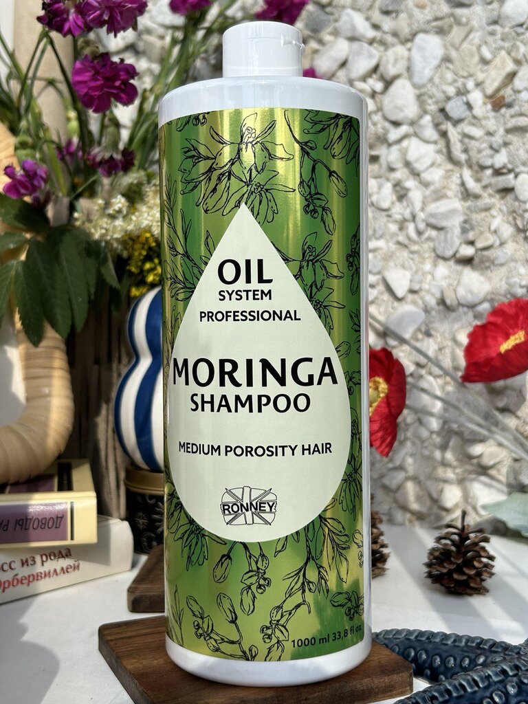 Šampūnas Ronney Professional Oil System Moringa, 1000 ml kaina ir informacija | Šampūnai | pigu.lt