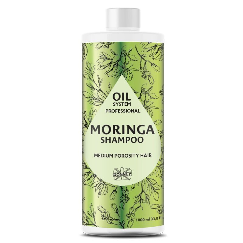 Šampūnas Ronney Professional Oil System Moringa, 1000 ml kaina ir informacija | Šampūnai | pigu.lt