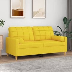 Sofa vidaXL, geltona цена и информация | Диваны | pigu.lt