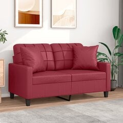 Sofa vidaXL, raudona цена и информация | Диваны | pigu.lt