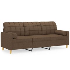 Trivietė sofa vidaXL, ruda цена и информация | Диваны | pigu.lt