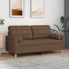 Sofa vidaXL, ruda kaina ir informacija | Sofos | pigu.lt