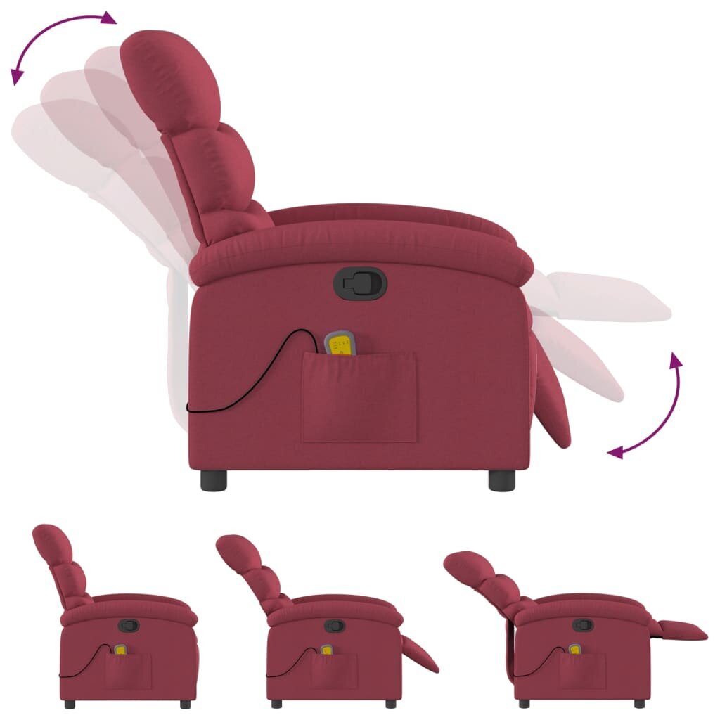 Svetainės fotelis vidaXL, raudonas kaina ir informacija | Svetainės foteliai | pigu.lt
