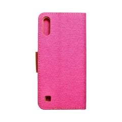 CANVAS Book case for SAMSUNG A10 pink цена и информация | Календари, ежедневники | pigu.lt