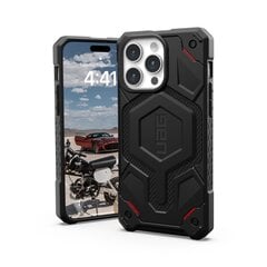 UAG Monarch Pro - protective case for iPhone 15 Pro Max, compatible with MagSafe (kevlar black) цена и информация | Чехлы для телефонов | pigu.lt