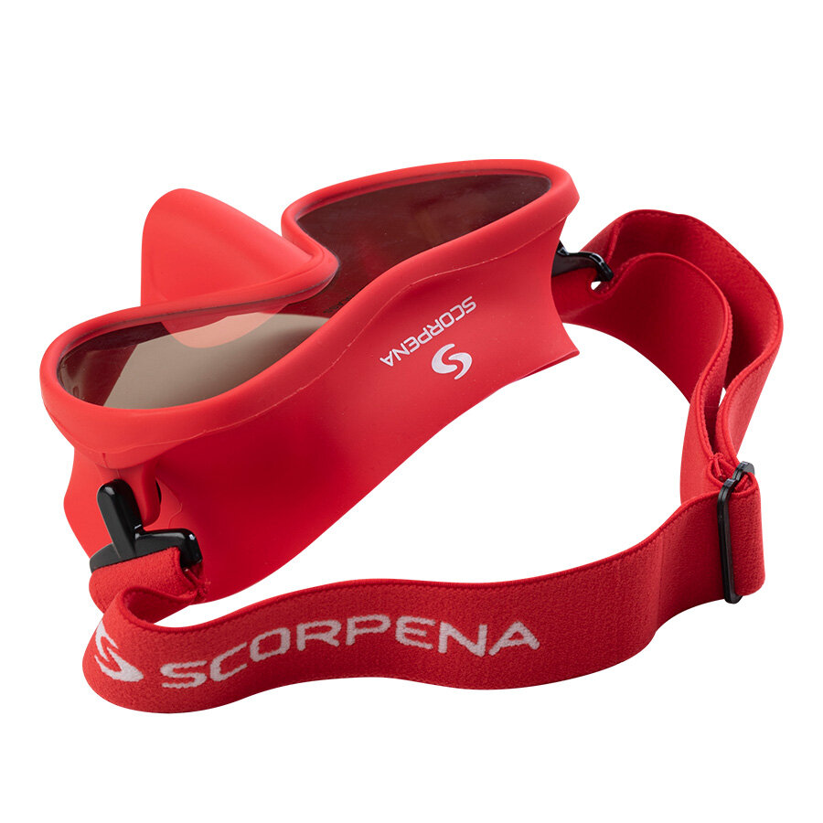 Nardymo kaukė Scorpena N3, raudona kaina ir informacija | Nardymo kaukės | pigu.lt