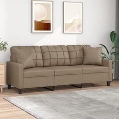 Trivietė sofa vidaXL, ruda цена и информация | Диваны | pigu.lt