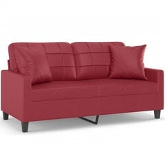 Sofa vidaXL, raudona цена и информация | Диваны | pigu.lt