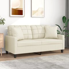 Sofa vidaXL, smėlio spalvos kaina ir informacija | Sofos | pigu.lt