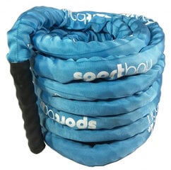 Jėgos virvė su nailonine apsauga Sportbay®, 15m, mėlyna kaina ir informacija | Kitos fitneso prekės | pigu.lt