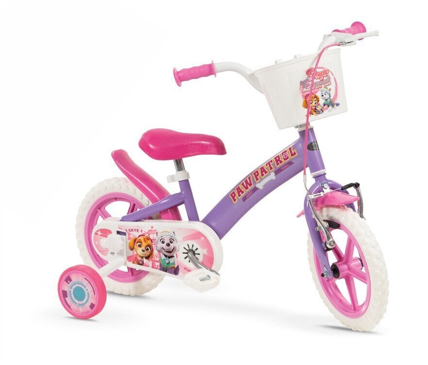 Vaikiškas dviratis Toimska Paw Patrol Purple 1180 12", violetinis kaina ir informacija | Dviračiai | pigu.lt